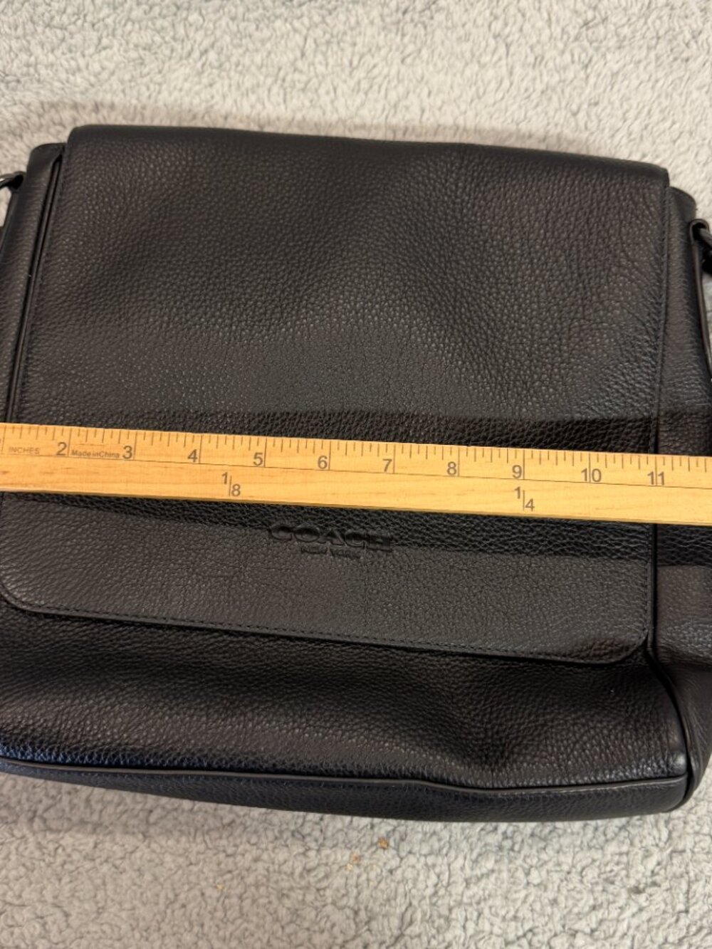 COACH Houston Leather Messenger Bag Black - Picture 15 of 15